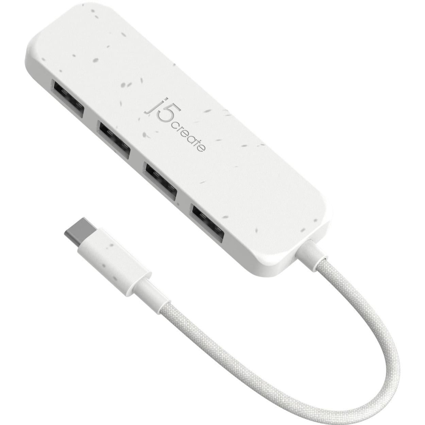 USB-Хаб j5create JCH341EW-N USB-C на 4 USB-A, Билий (JCH341EW-N)