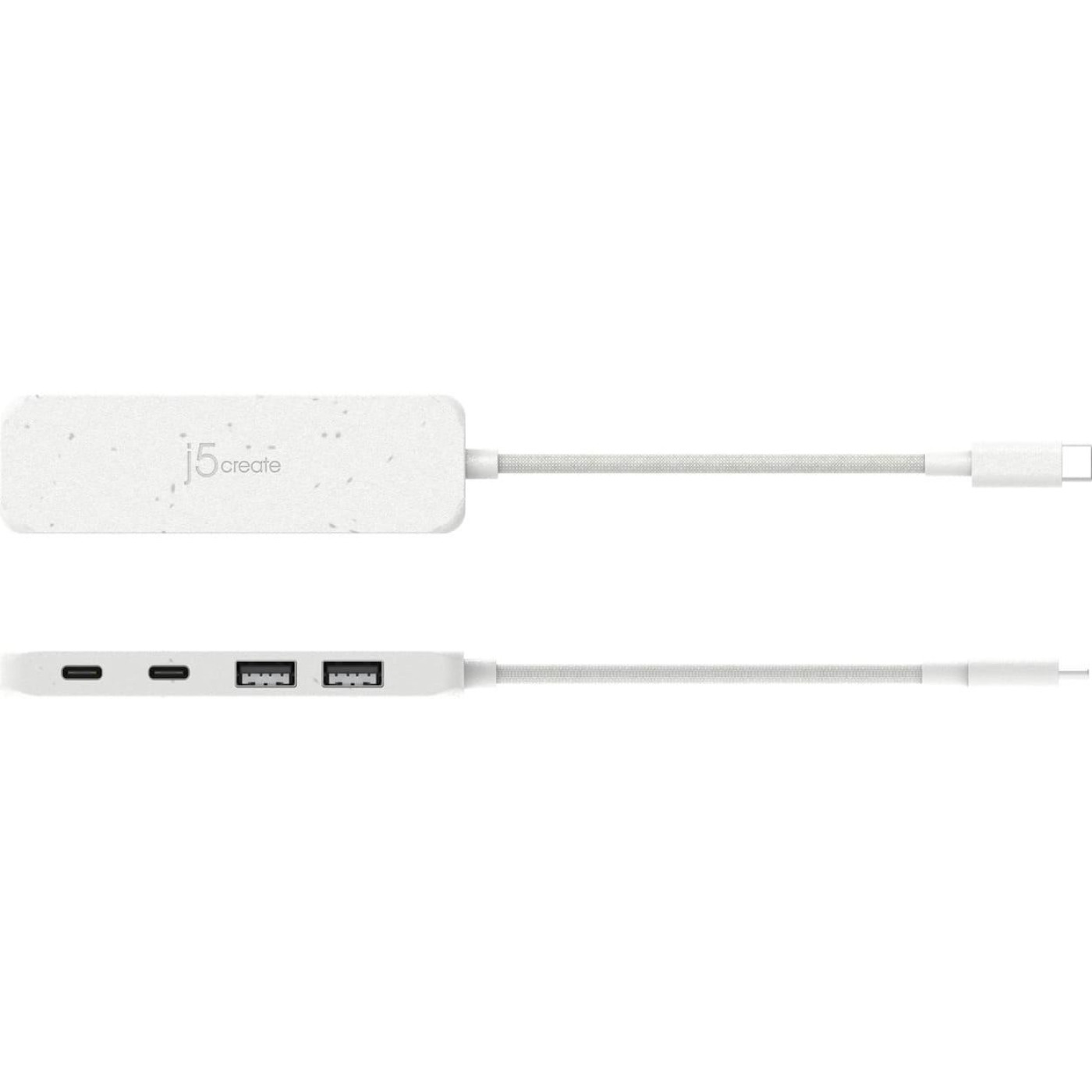 USB-Хаб j5create JCH342EW-N USB-C на 2 USB-A/2 USB-C, билий (JCH342EW-N)