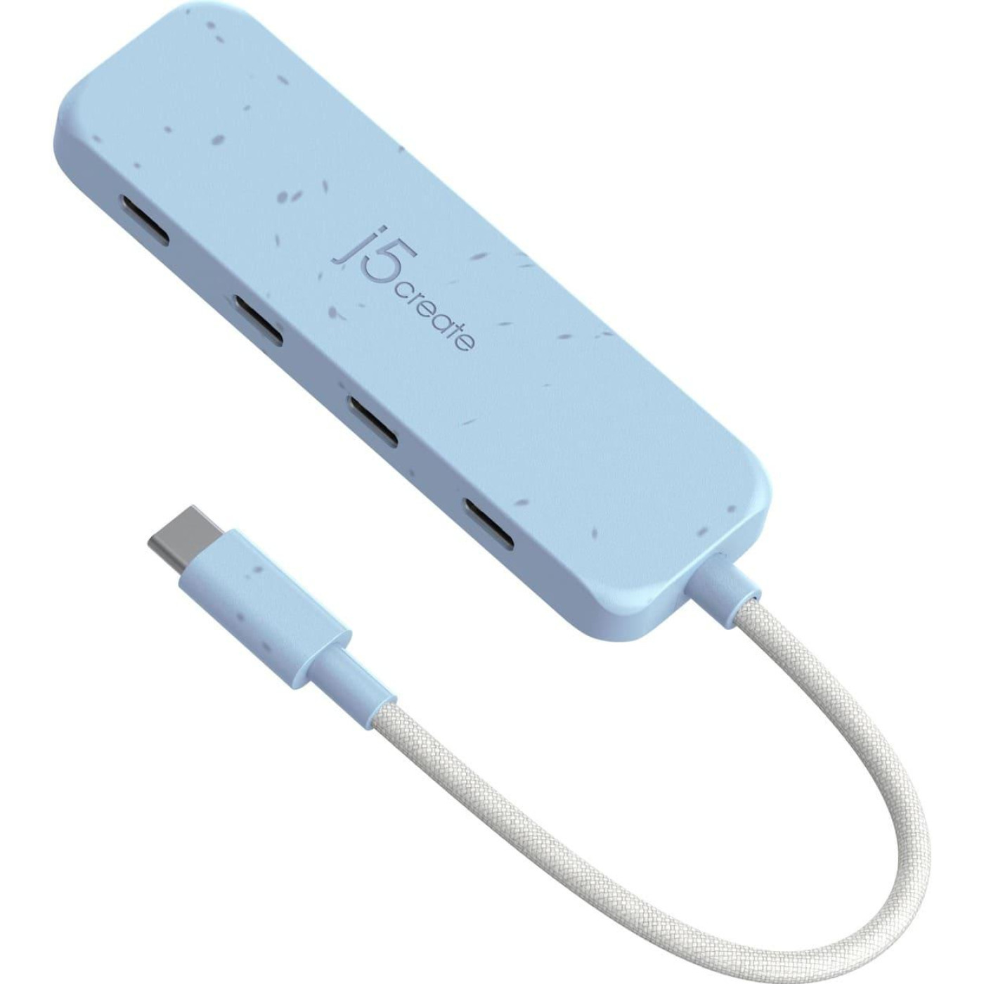 USB-Хаб j5create JCH345EC-N USB-C на 4 USB-С, блакитний (JCH345EC-N)