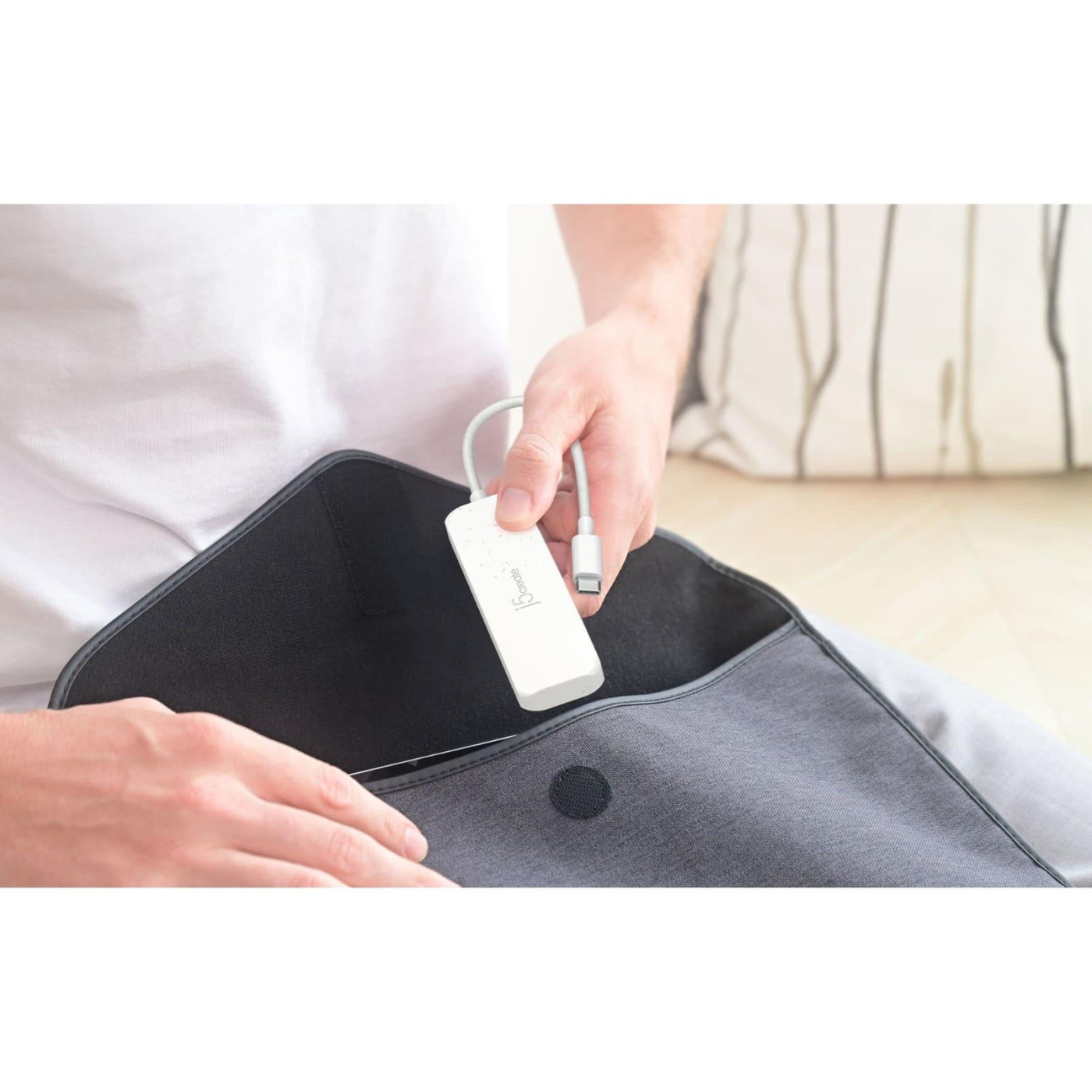 USB-Хаб j5create JCH345EW-N USB-C на 4 USB-С, Билий (JCH345EW-N)