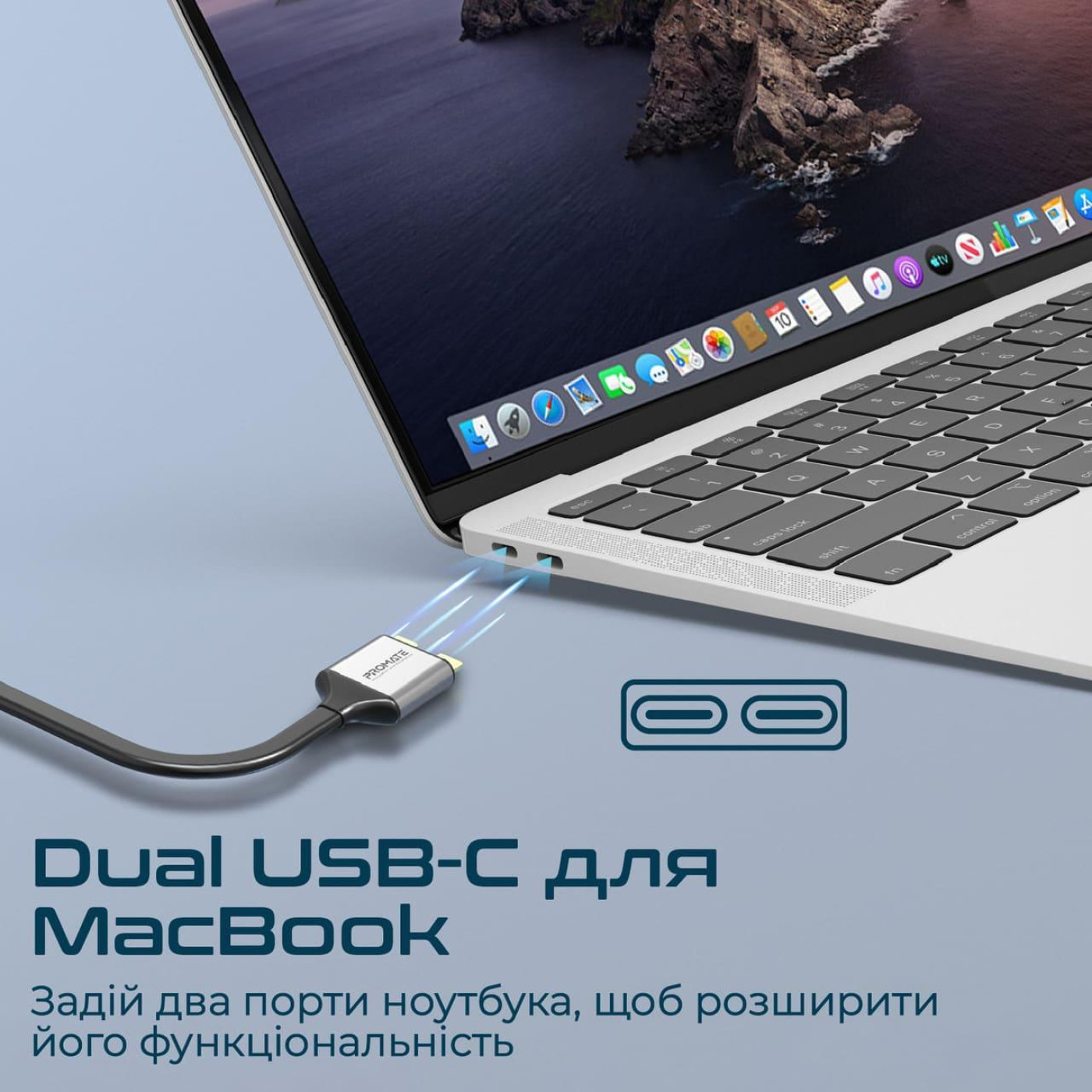 USB-Хаб Promate USB Хаб на 13 портив (versahub-mst.grey)