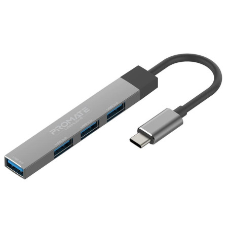 USB-Хаб Promate USB Хаб на 4 порти (litehub-4.grey)
