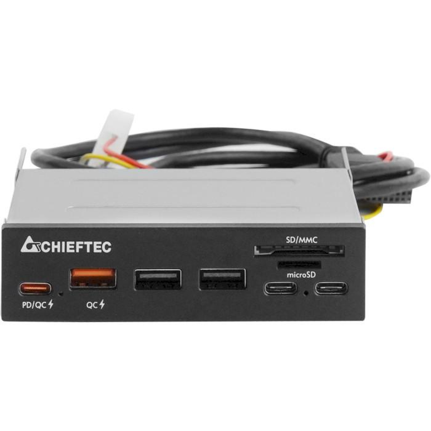 Кардридер Chieftec Card Reader 2x USB3.2, 2x Type-C,1x PD3.0, 1x QC3.0 USB, внутришний, 3.5