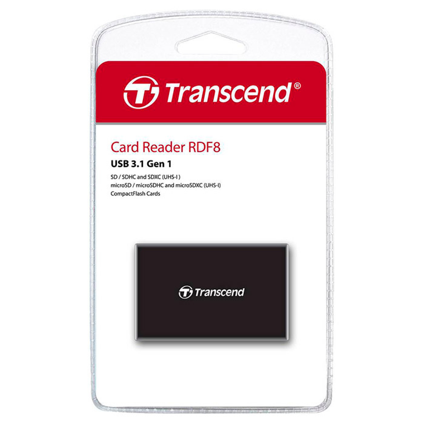 Кардридер Transcend iдер USB 3.1 Multi Card Black (TS-RDF8K2)