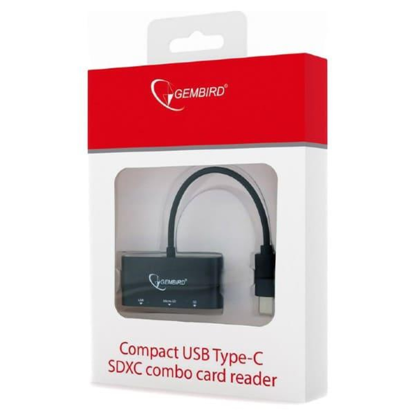 Кардридер Gembird USB Type-C UHB-CR3-02 Black (UHB-CR3-02)