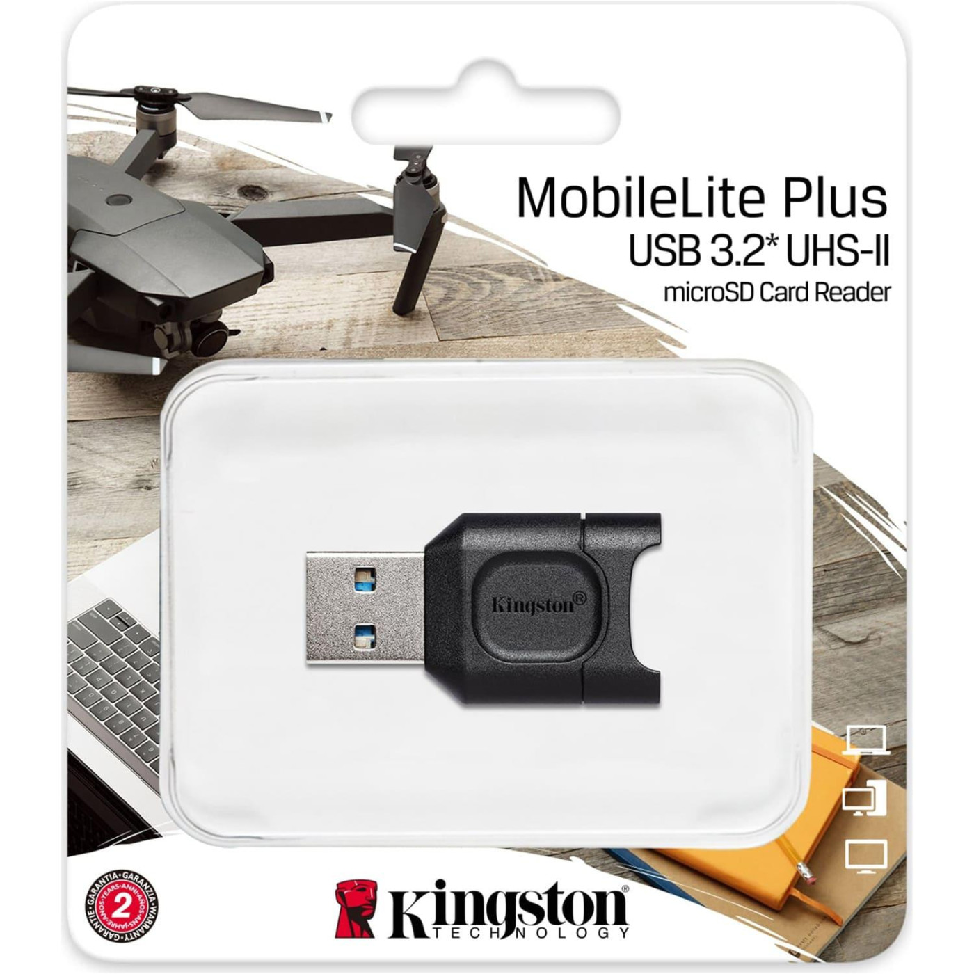Кардрiдер Kingston USB3.2 MobileLite Plus microSD Black (MLPM)