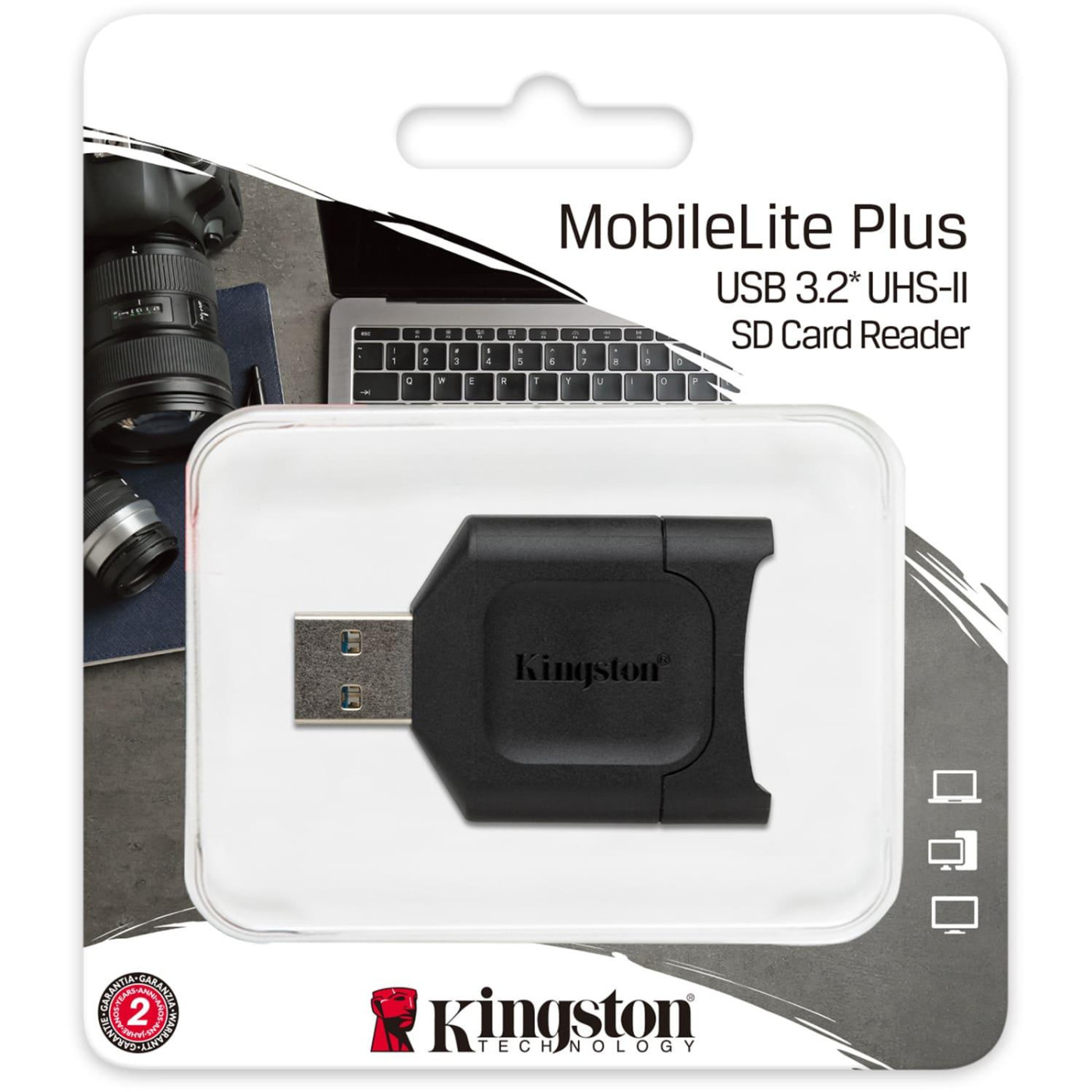 Кардридер Kingston USB3.2 MobileLite Plus SD Black (MLP)