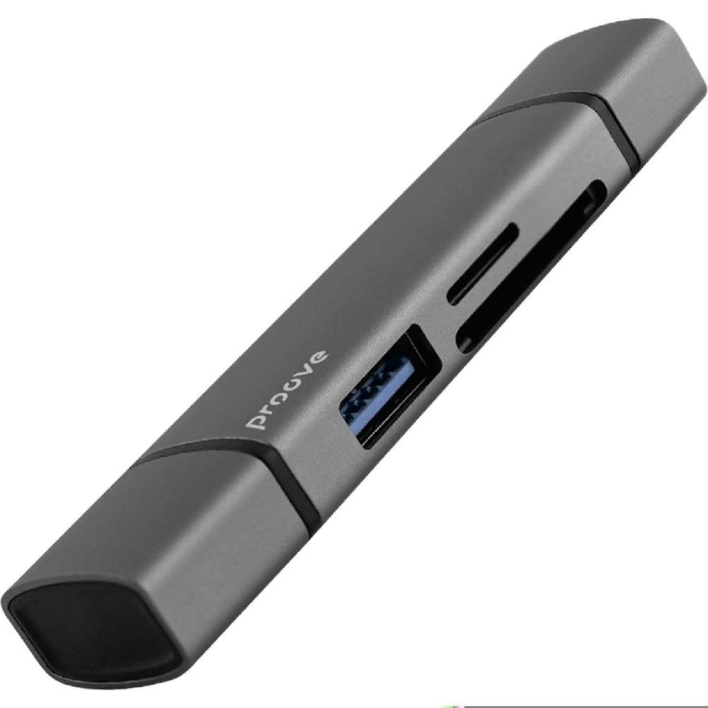 Кардрiдер Proove Arc Link 3 in 1 (USB3.0 + SD Card + Micro SD Card) silver (HBAL00210014)