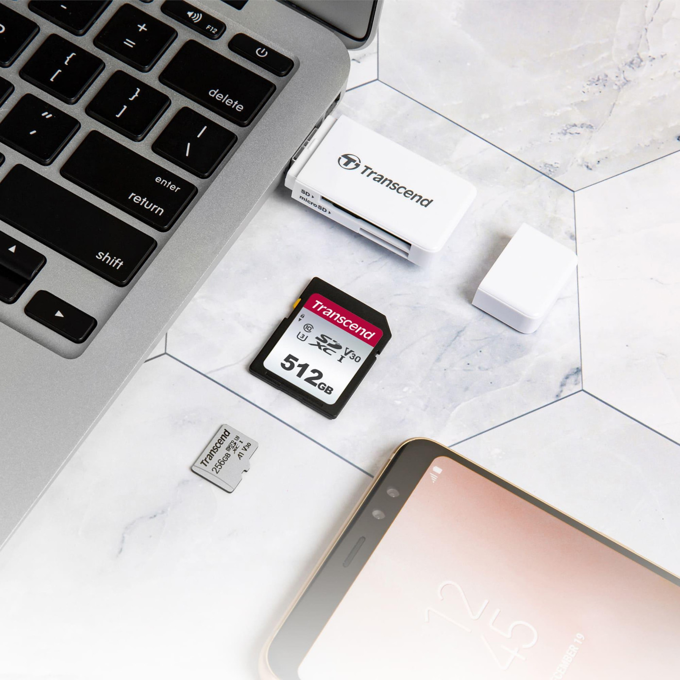Кардридер Transcend USB 3.0 microSD/SD White (TS-RDF5W)