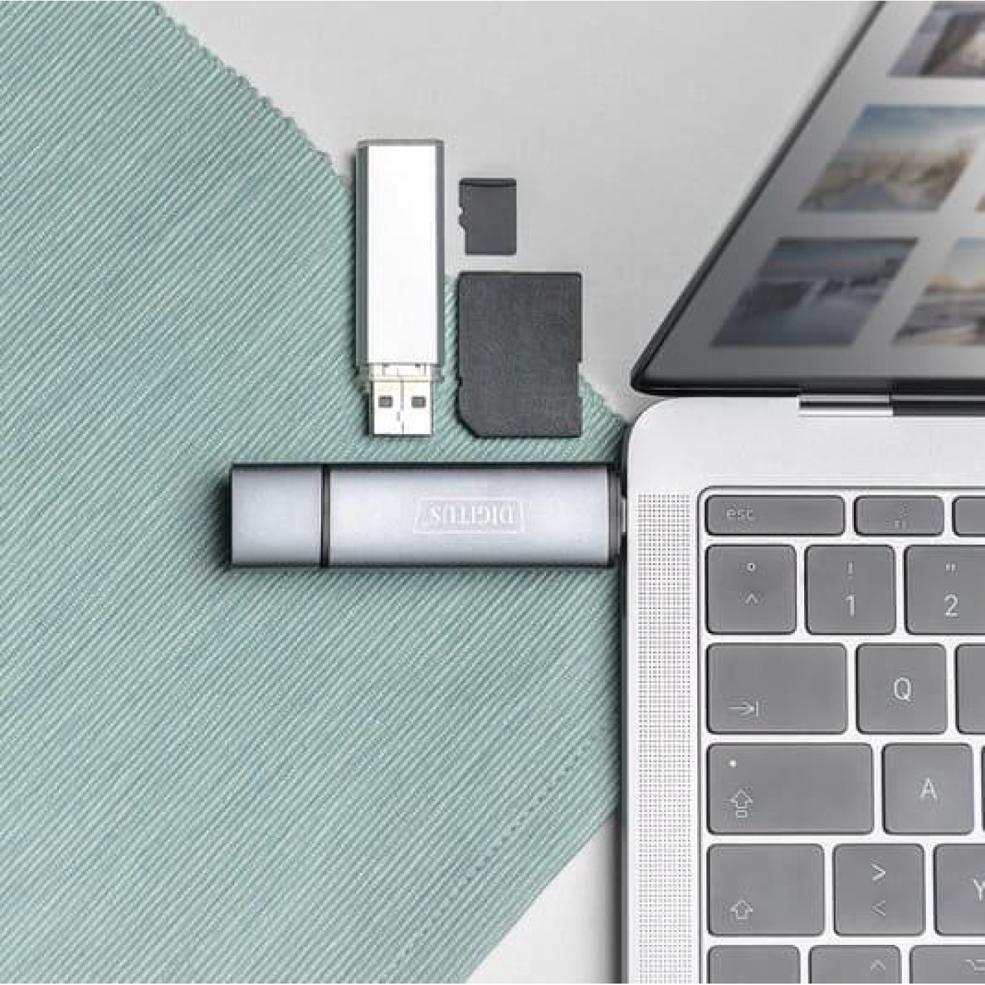 Кардридер Digitus USB-C/USB 3.0 SD/MicroSD (DA-70886)