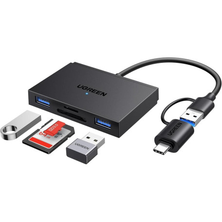 Кардрiдер Ugreen iдер Card Reader USB 3.0 4-in-1 (45167)