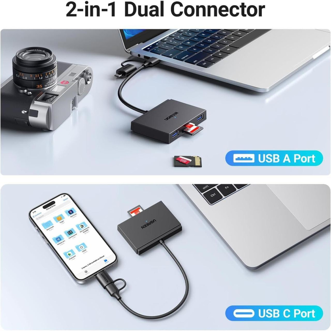 Кардридер Ugreen iдер Card Reader USB 3.0 4-in-1 (45167)