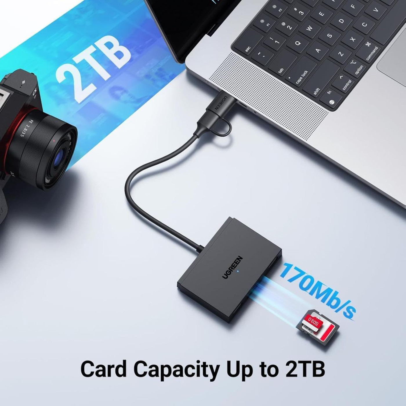 Кардридер Ugreen iдер Card Reader USB 3.0 4-in-1 (45167)
