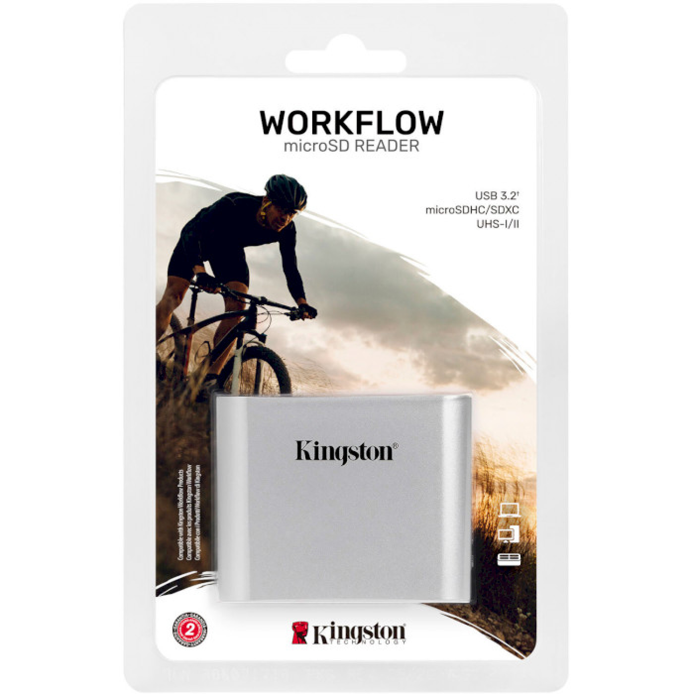 Кардридер Kingston iдер Workflow Dual-Slot microSDHC/XC UHS-II Card Reader (WFS-SDC)