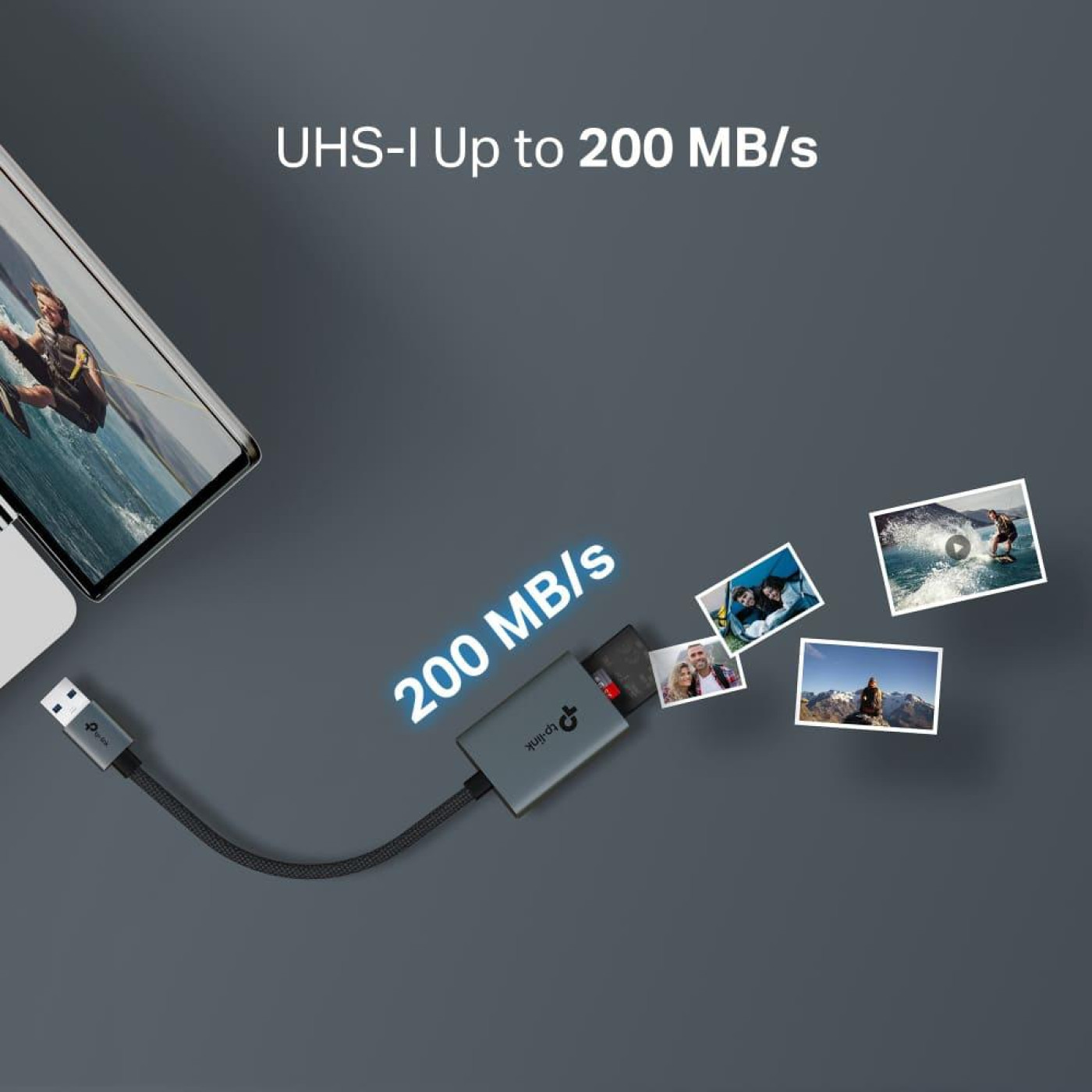 Кардридер TP-Link iдер USB 3.0 типу A для SD та microSD 3.0 UA430 (UA430)