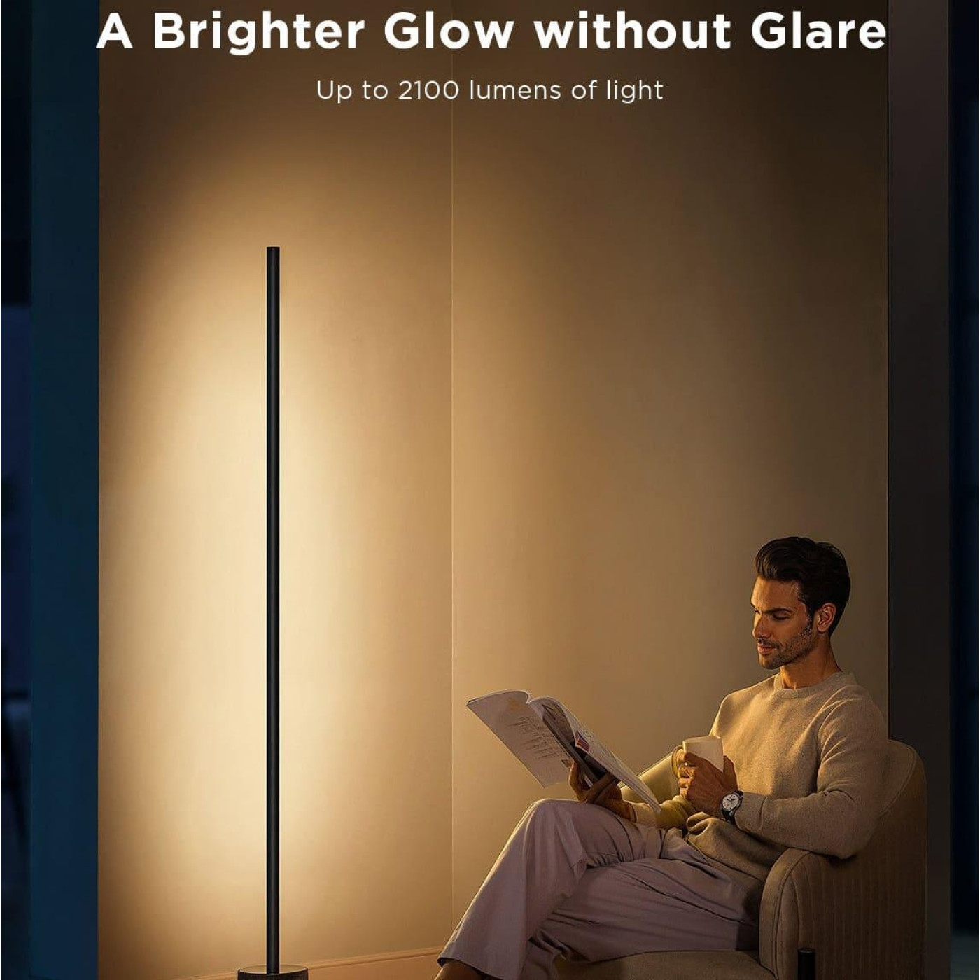 Торшер розумний Govee H6079, 1500Lm, RGBICW, with speaker, WI-FI/Bluetooth, білий