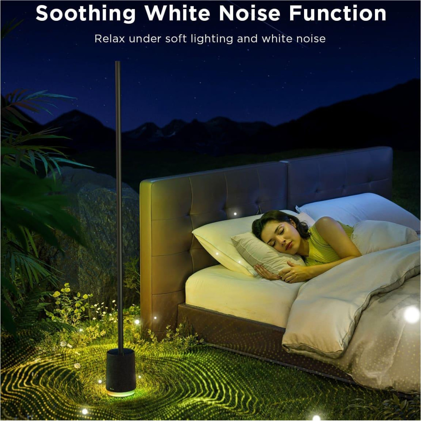 Торшер розумний Govee H6079, 1500Lm, RGBICW, with speaker, WI-FI/Bluetooth, білий