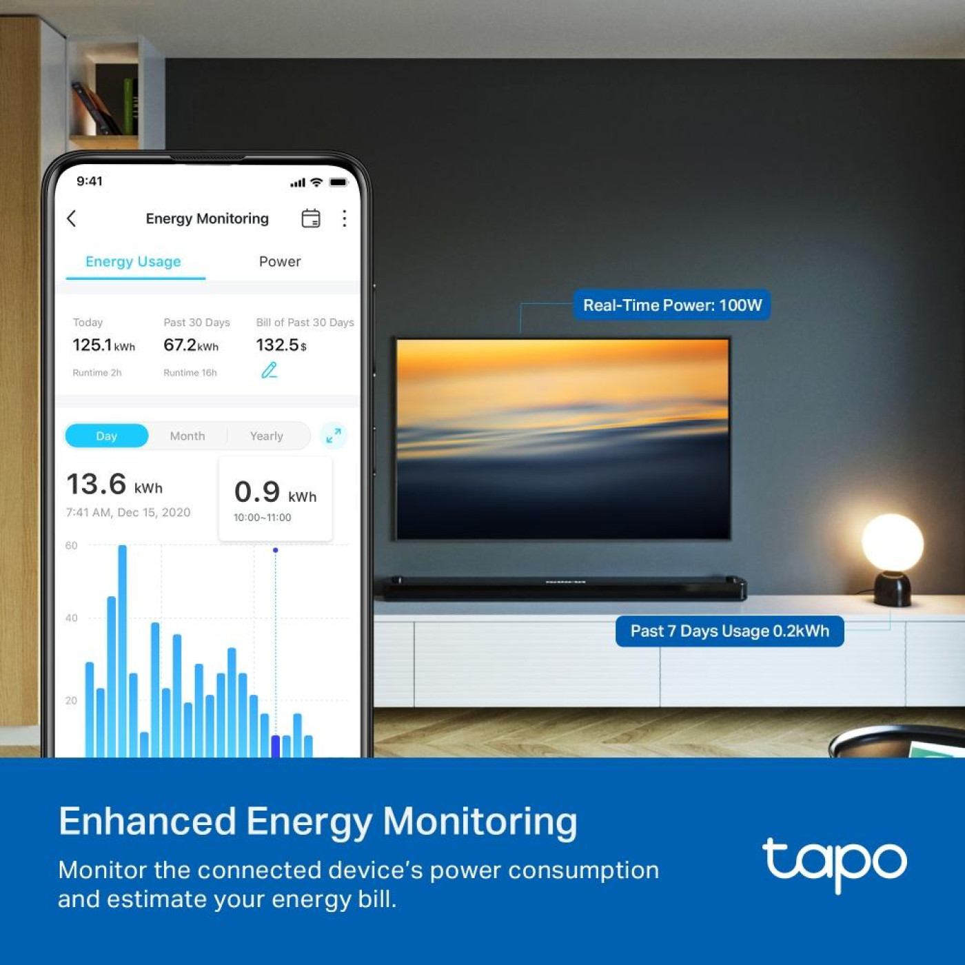 Розумна розетка TP-Link, Tapo P110M  Tapo P110M