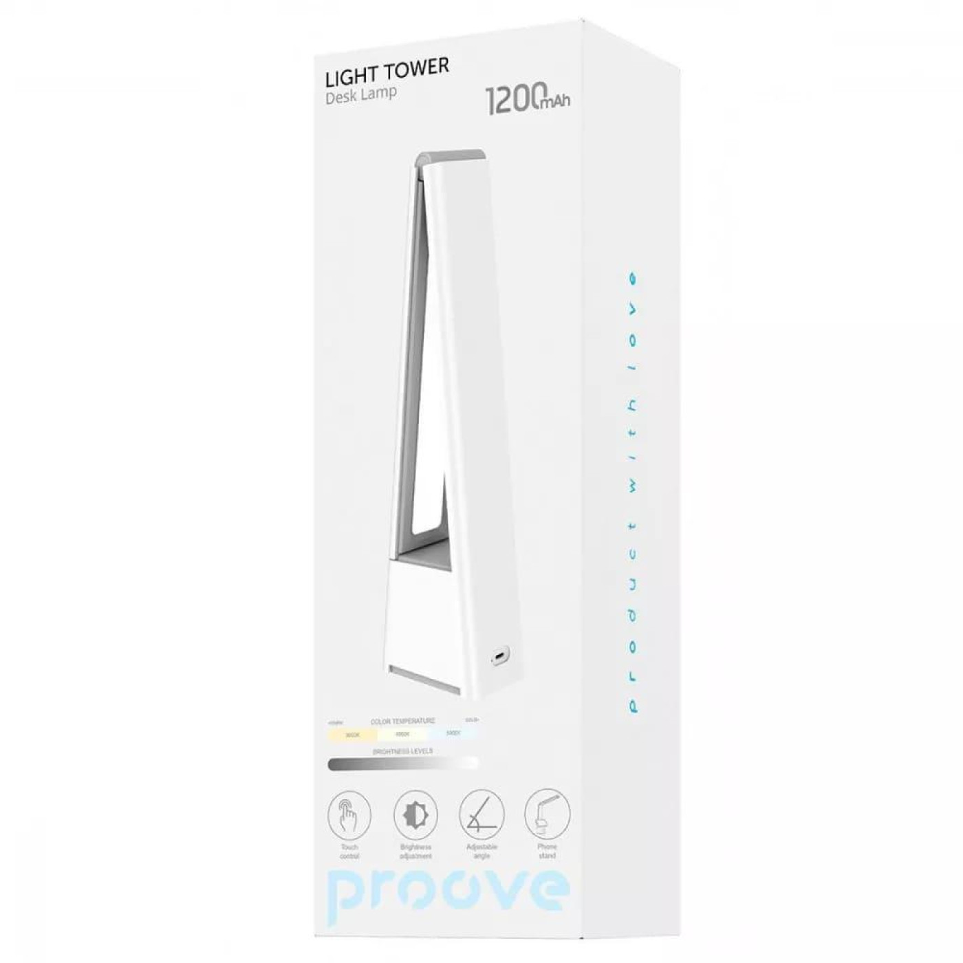 Настільна лампа Proove Light Tower 1200 mAh white PLLT00010002