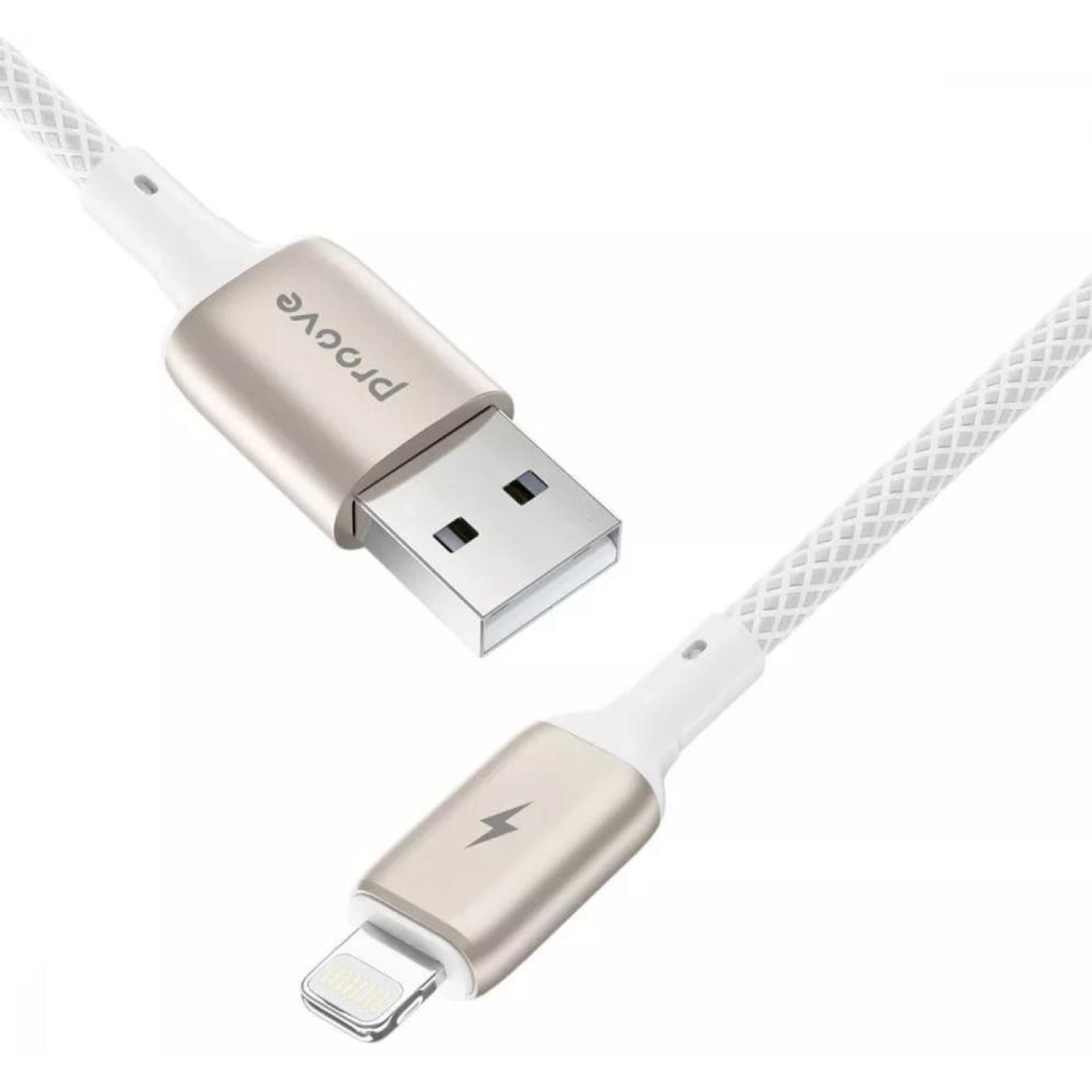 Кабель Proove Dense Metal USB to Lightning 2.4A (1m) white (CCDM20001102)