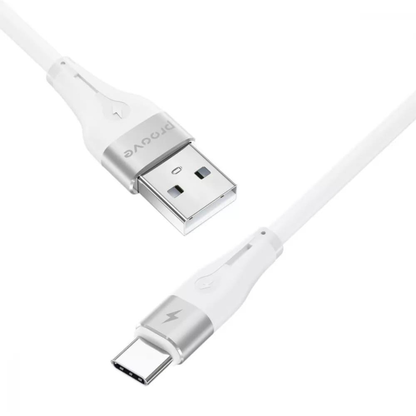 Кабель Proove Soft Silicone USB to Type-C 2.4A (1m) white (CCSO20001202)