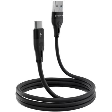 Кабель Proove Soft Silicone USB to Type-C 2.4A (1m) black (CCSO20001201)