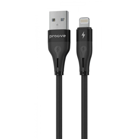 Кабель Proove Soft Silicone USB to Lightning 2.4A (1m) black (CCSO20001101)
