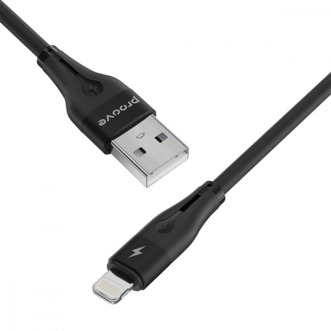 Кабель Proove Soft Silicone USB to Lightning 2.4A (1m) black