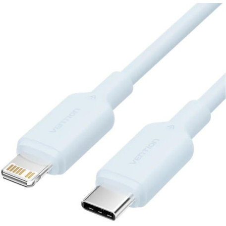Кабель Vention USB 2.0Type-C M-LightningM,1.0 м,PD 27W,PVC, голубий (LAKSF)