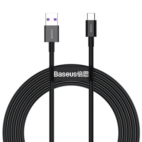 Кабель Baseus USB2.0AM-Type-C M, 2 м,(20V/3A), (66W) Superior Series Чорний (CATYS-A01)