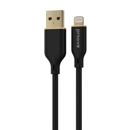 Кабель Proove Jelly Silicone USB to Lightning 2.4A (1m) black (CCJS20001101)
