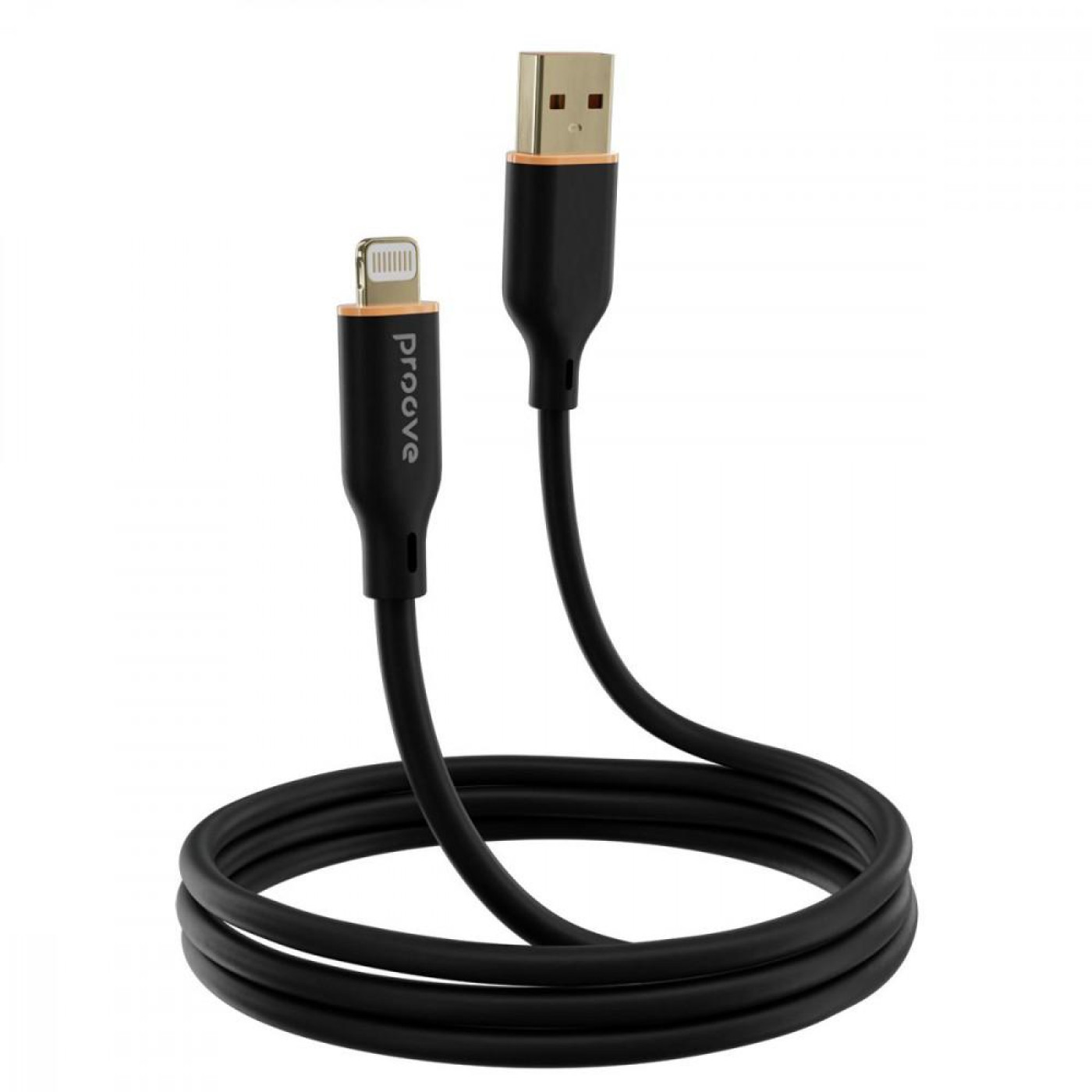 Кабель Proove Jelly Silicone USB to Lightning 2.4A (1m) black