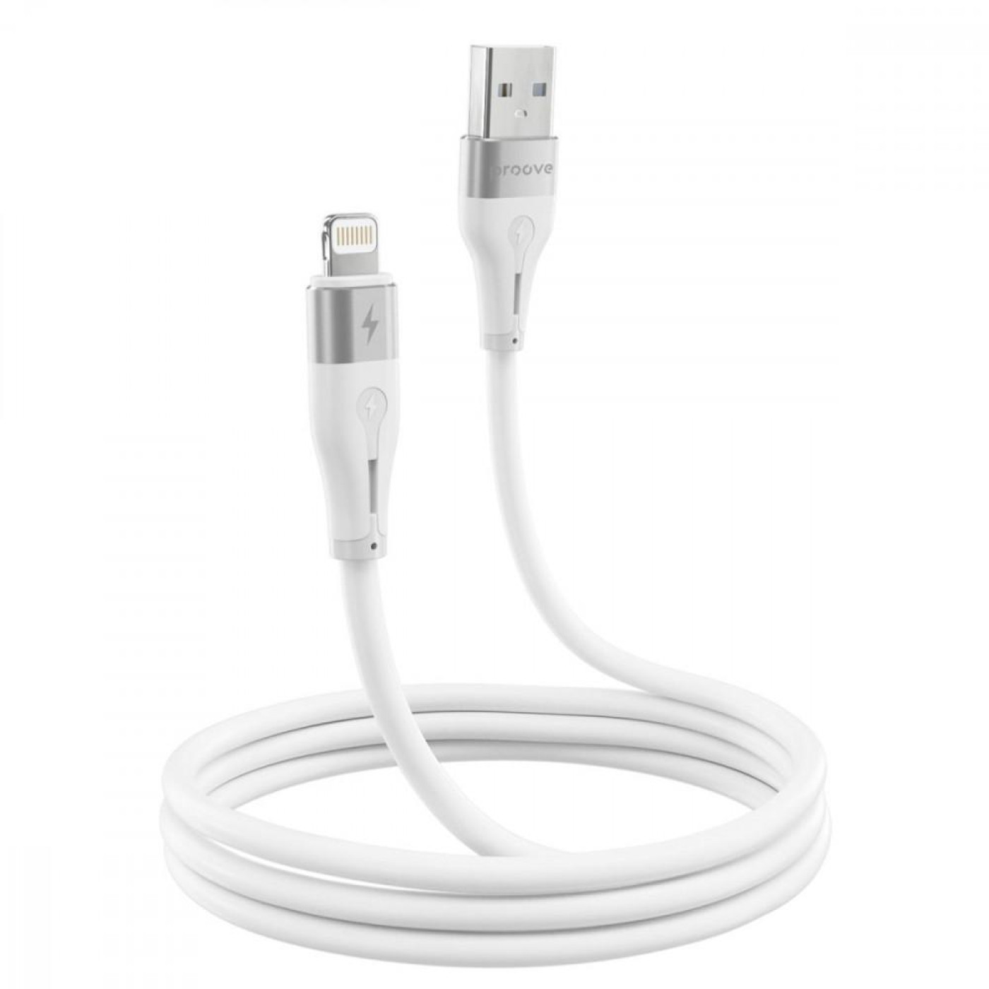 Кабель Proove Soft Silicone USB to Lightning 2.4A (1m) white