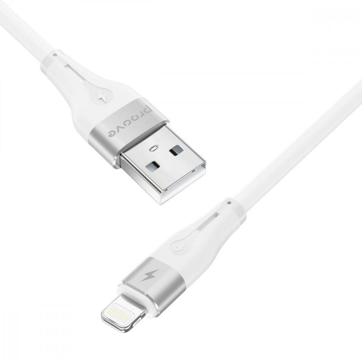 Кабель Proove Soft Silicone USB to Lightning 2.4A (1m) white