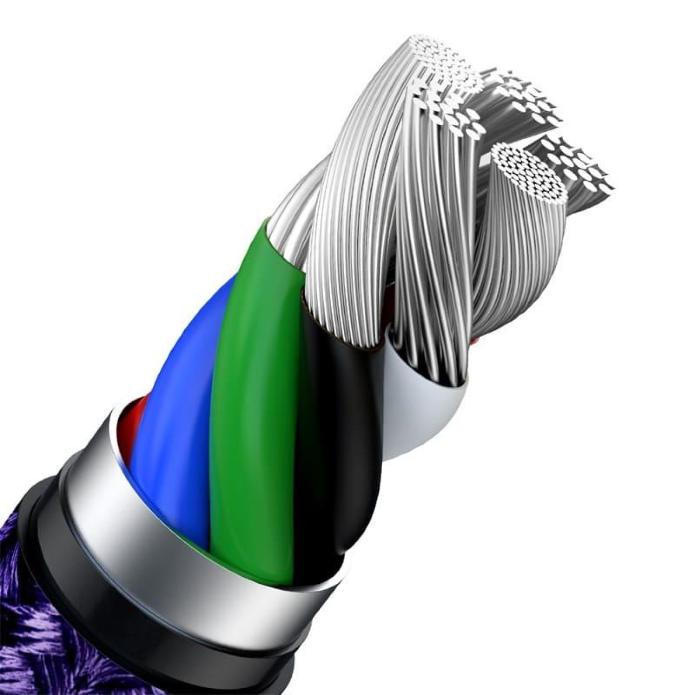 Кабель Baseus Cafule Metal Type-C to Lightning PD 20W (1m) purple (CATLJK-A05)