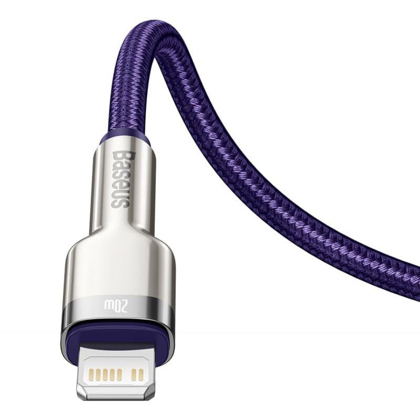 Кабель Baseus Cafule Metal Type-C to Lightning PD 20W (1m) purple (CATLJK-A05)