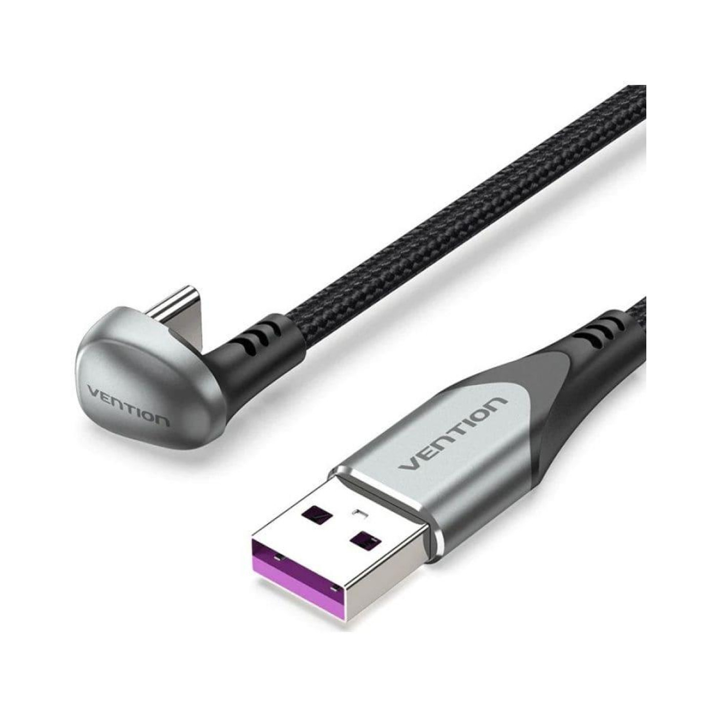 Кабель Vention USB 2.0 AM-Type-C M,1.5м 66W aluminum alloy, 180° U-ShapedVention (COHHG)