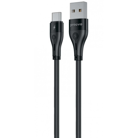 Кабель Proove Soft Silicone USB to Type-C 3A (2m) black (CCSO20001221)