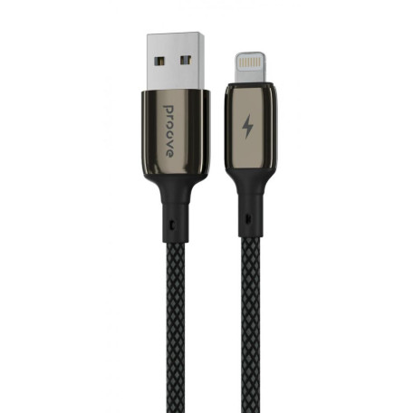 Кабель Proove Dense Metal USB to Lightning 2.4A (1m) black (CCDM20001101)