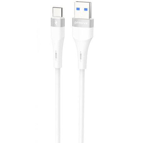 Кабель Proove Light Silicone Plus USB to Type-C 3A (1m) white (CCLS15001202)