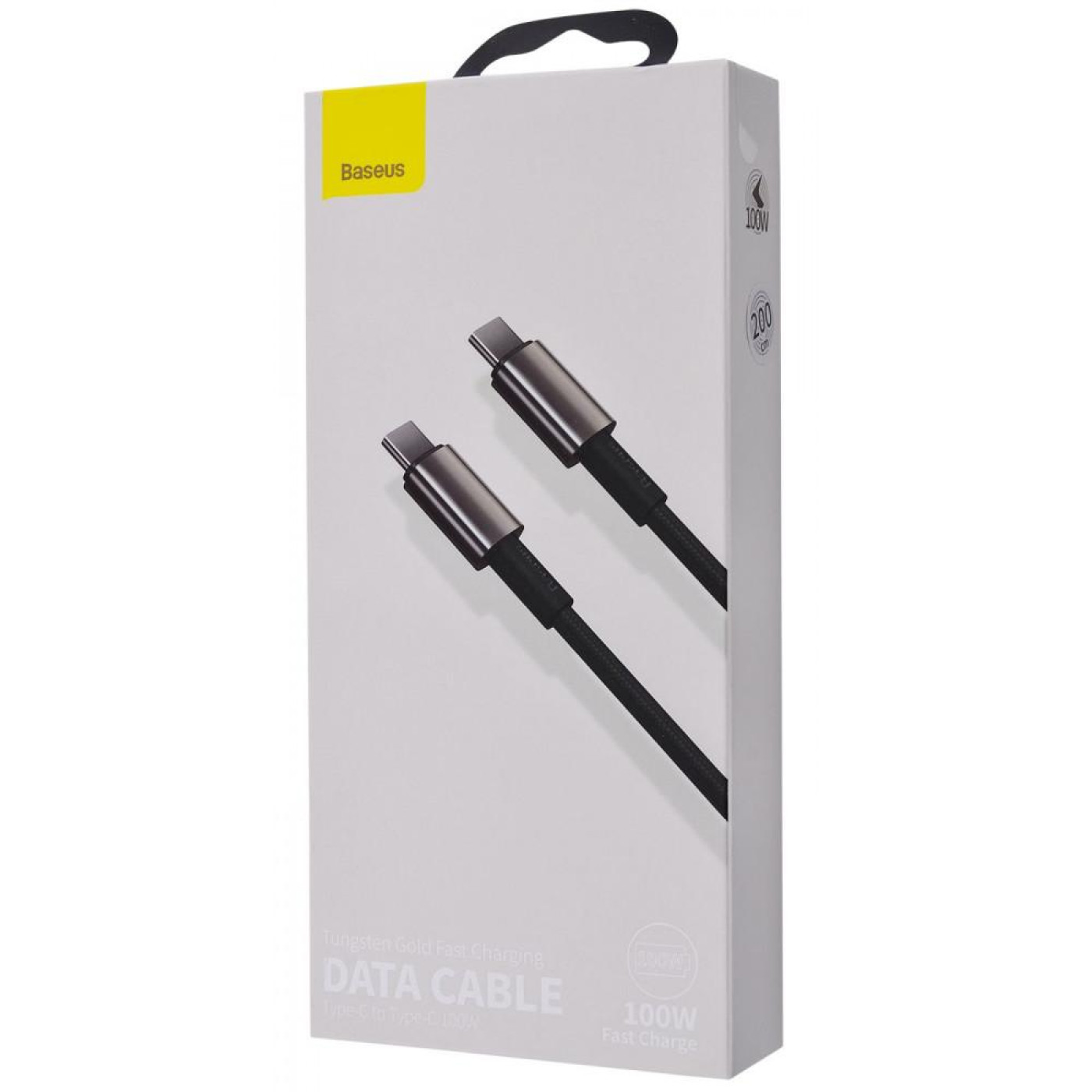Кабель Baseus Tungsten Gold Fast Charging Type-C to Type-C 100W (2m) black (CATWJ-A01)