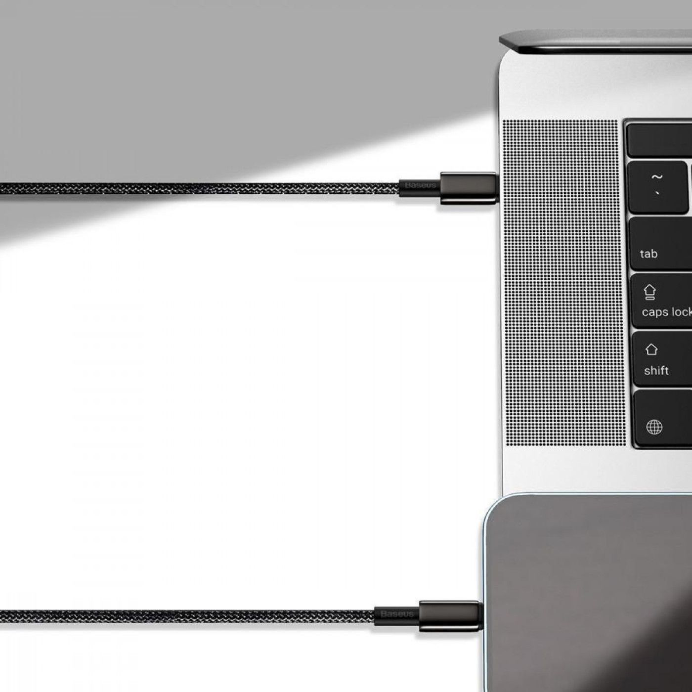 Кабель Baseus Tungsten Gold Fast Charging Type-C to Type-C 100W (2m) black (CATWJ-A01)
