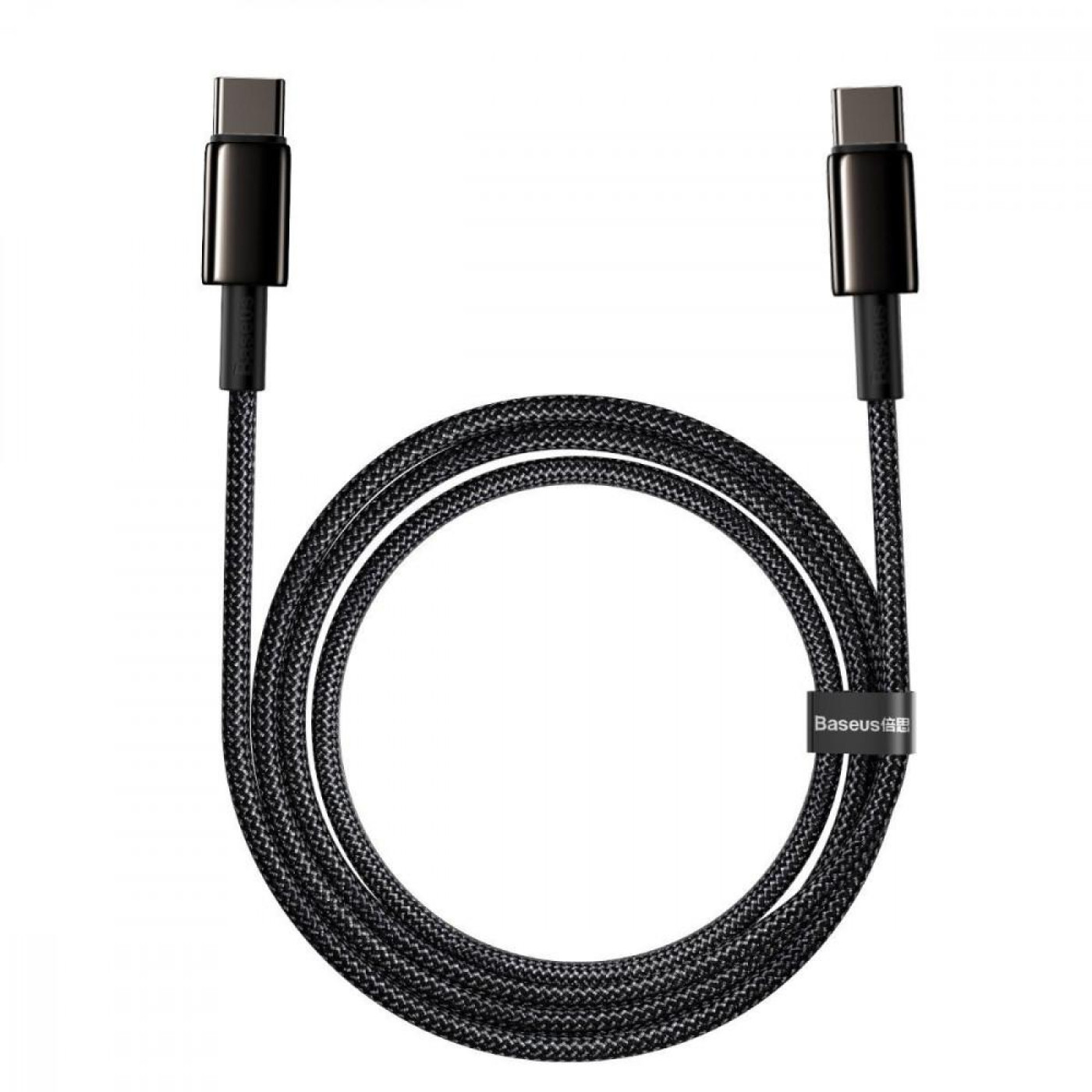 Кабель Baseus Tungsten Gold Fast Charging Type-C to Type-C 100W (2m) black (CATWJ-A01)