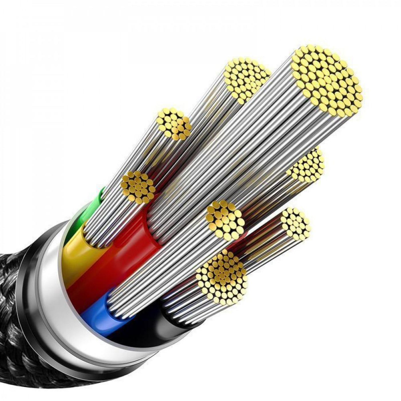 Кабель Baseus Tungsten Gold Fast Charging Data Cable Type-C to Type-C 240W 3m Black (CAWJ040201)