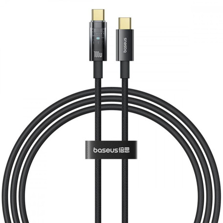 Кабель Baseus Explorer Series Auto Power-Off Type-C to Type-C 100W (2m) black (P10319704111-00)
