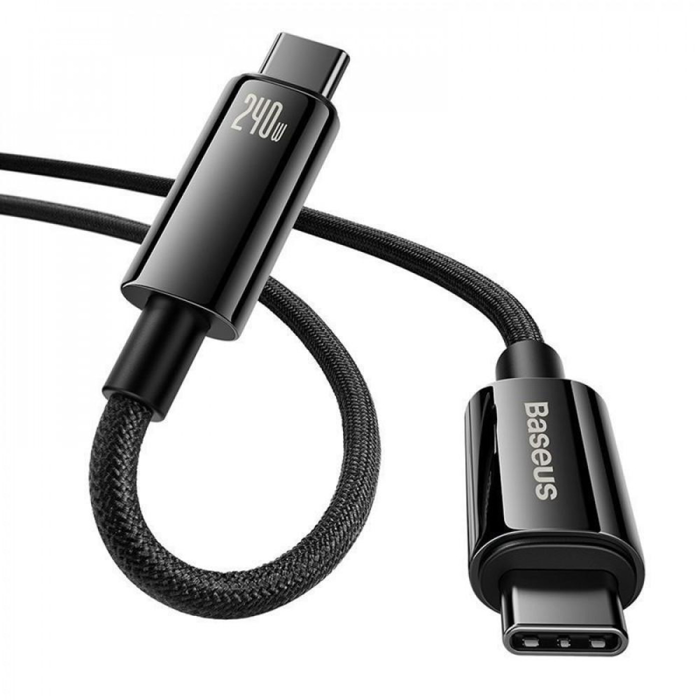 Кабель Baseus Tungsten Gold Fast Charging Type-C to Type-C 240W (1m) black (CAWJ040001)