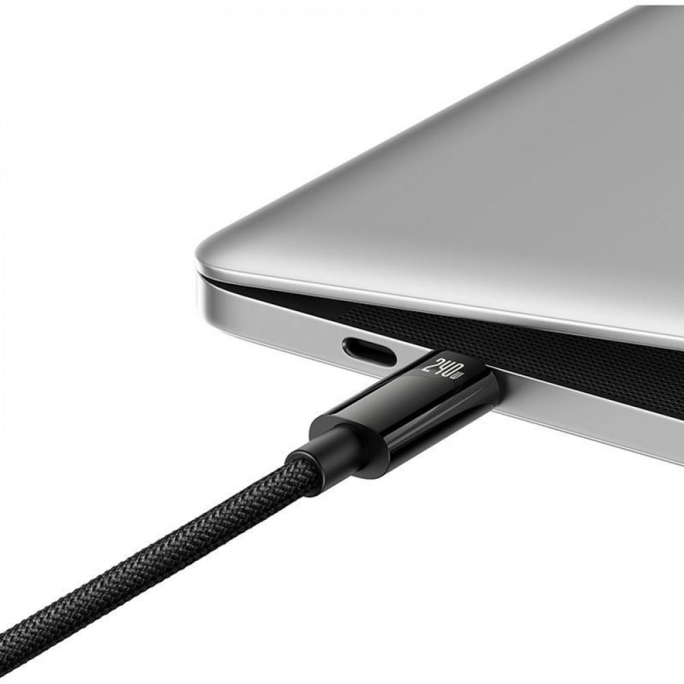 Кабель Baseus Tungsten Gold Fast Charging Type-C to Type-C 240W (1m) black (CAWJ040001)