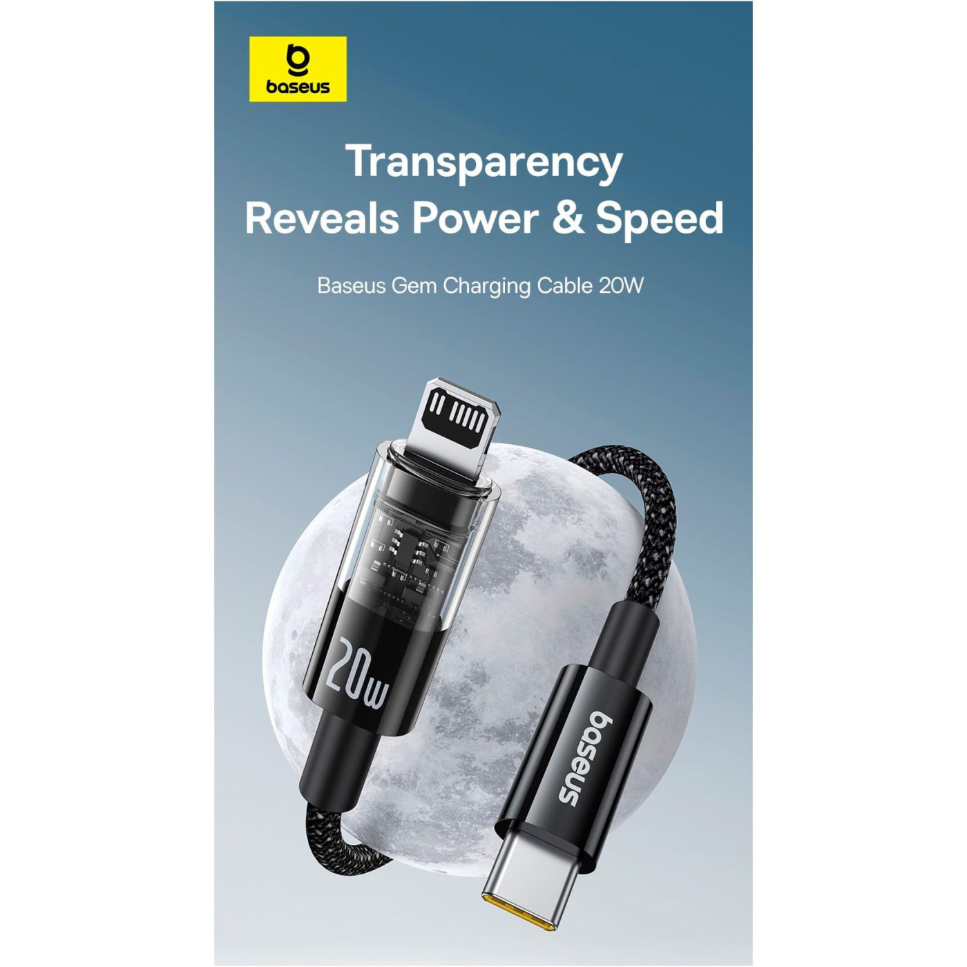 Кабель Baseus Gem Fast-Charging Data Cable Type-C to Lightning 20W 2m blue (P10373001311-01)