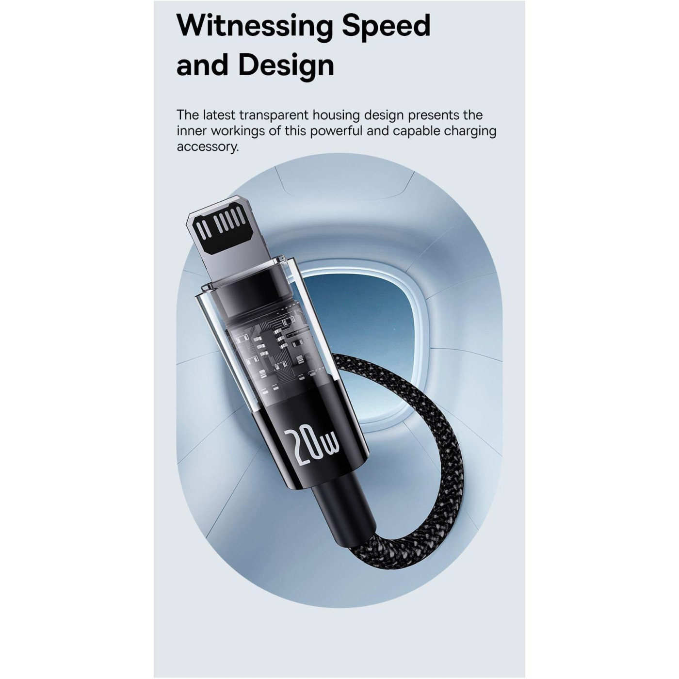 Кабель Baseus Gem Fast-Charging Data Cable Type-C to Lightning 20W 2m purple (P10373001511-01)