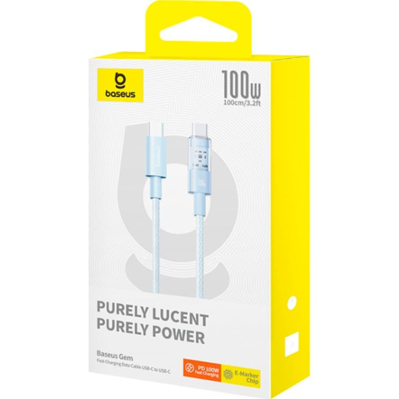 Кабель Baseus Gem Fast-Charging Data Cable Type-C to Type-C 100W 1m blue (P10373000311-00)